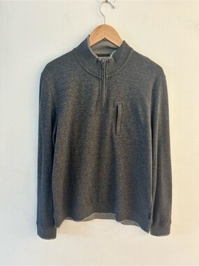Ted Baker Men's Gray Half-Zip Sweater